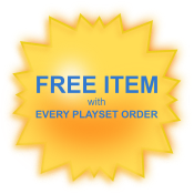 Adventure World Playsets Free Item with Every Playset Order  | texasqualitybuildings.com