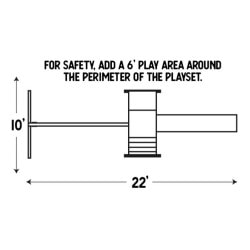 Adventure World Playsets Frolic Zone #FA33-7 perimeter diagram | texasqualitybuildings.com
