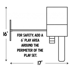 Adventure World Playsets Happy Hideout Series #H68-2 perimeter diagram | texasqualitybuildings.com